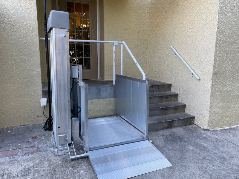 Accessible lift  entrance